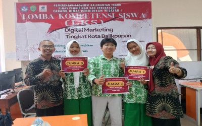 LKS Digital Marketing 2025: Siswa SMK Negeri 2 Balikpapan Borong Juara di Tingkat Kota